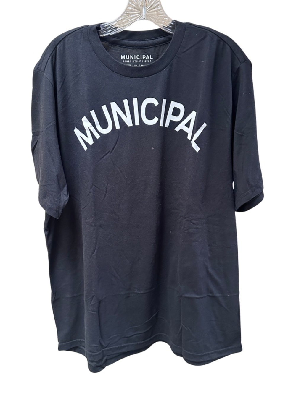 Municipal Black Logo Short Sleeve Top - Men's XL